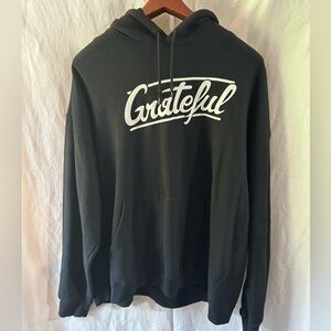 Grateful Black Hoodie Mens 3X Fall White Logo